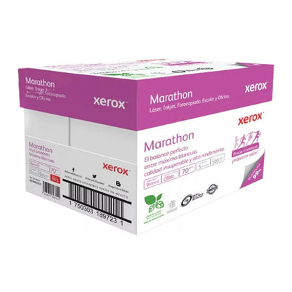 Caja Papel Xerox Marathon Tamaño Oficio 5000 Hojas Blancas Xerox