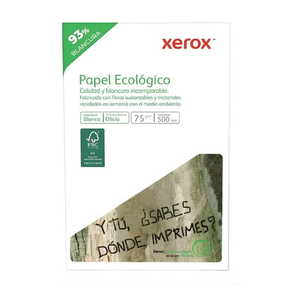 500 Hojas Papel Xerox Ecologico Tamaño Oficio Blancas