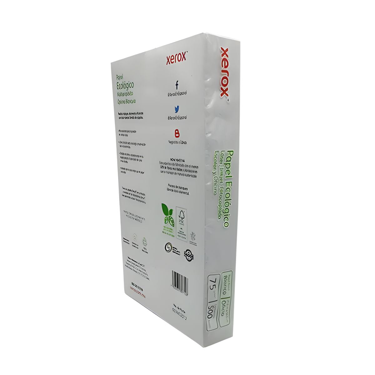 500 Hojas Papel Xerox Ecologico Tamaño Oficio Blancas