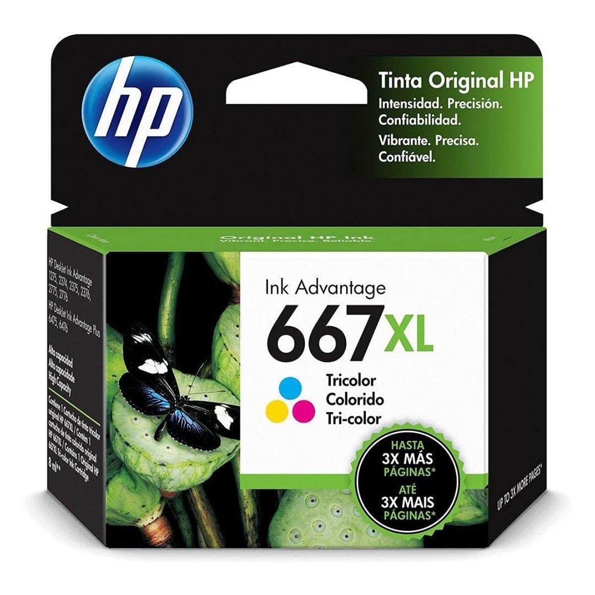 Tinta HP Original 667 XL Ink Advantage Tricolor