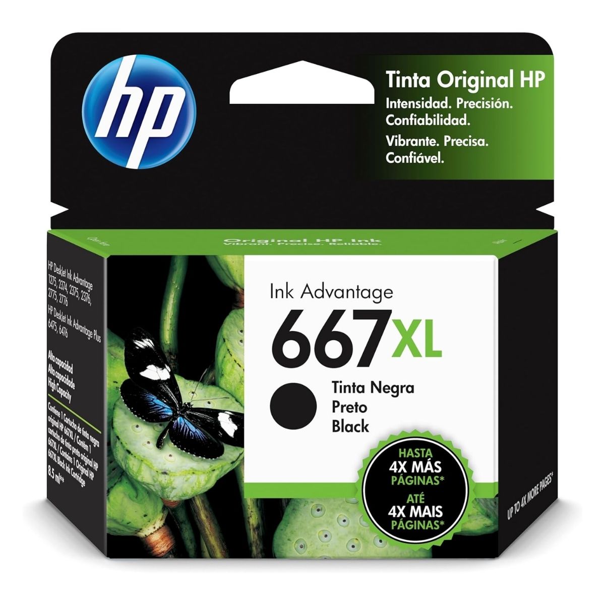 Kit 2 Cartuchos Tinta Hp 667 Xl Ink Advantage Negro Tricolor