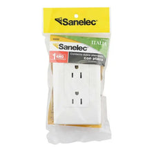 Placa Italia contacto doble Sanelec - Sanelec
