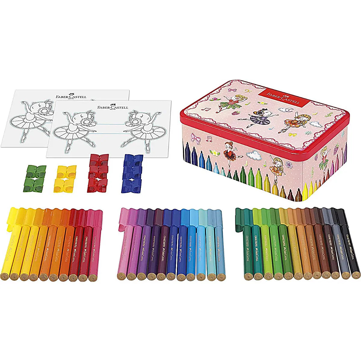 Plumones Faber Castell con Estuche Bailarina 25 Pz - Faber Castell - uso