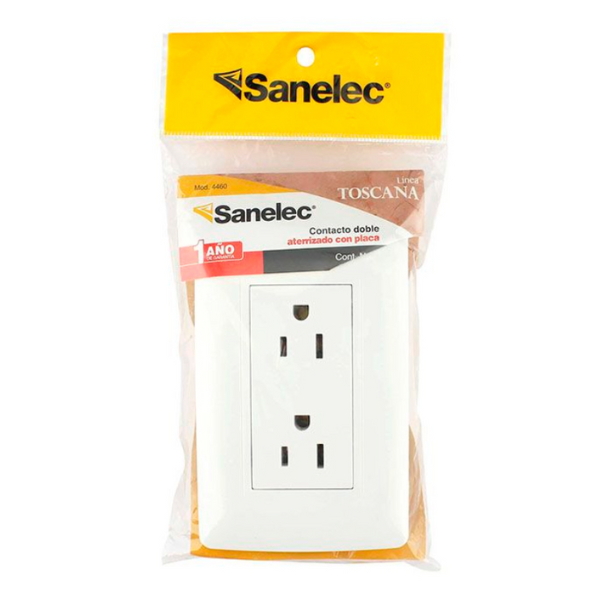 Placa Toscana contacto doble Sanelec