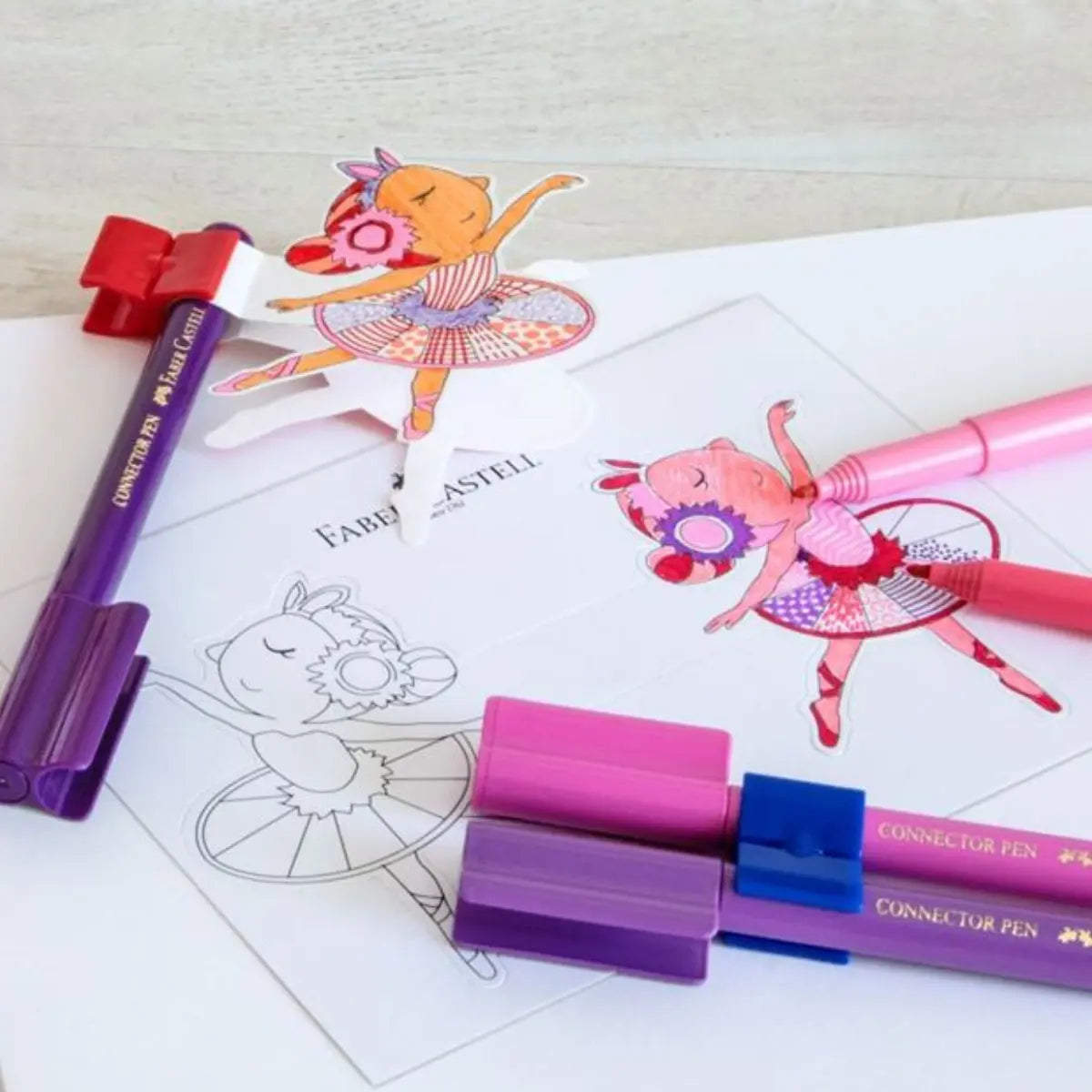 Plumones Faber Castell con Estuche Bailarina 25 Pz - Faber Castell - uso