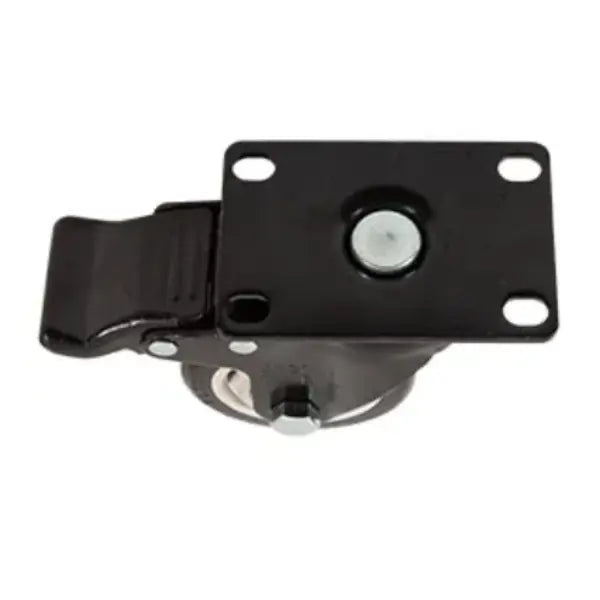 RODAJA PVC NEGRO GIRATORIA Y FRENO 3" - Dogotuls - vista lateral