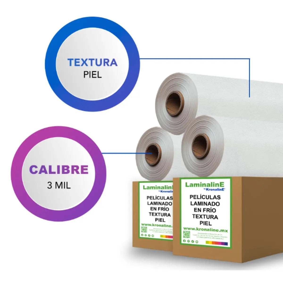 Película Laminar Plastificar Ltx30 Frio Laminado Kronaline Piel - Kronaline - empaque