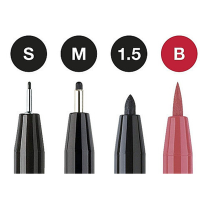 Rotuladores Negro/Rojo Faber Castell Profesionales 4 Pz - MarchanteMX