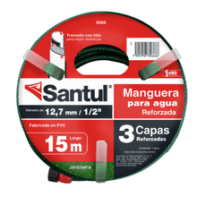 Manguera reforzada 3 capas 15m 1/2" Santul