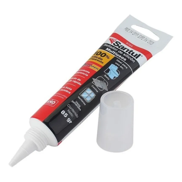 Sellador 100% silicón 85 gr Santul