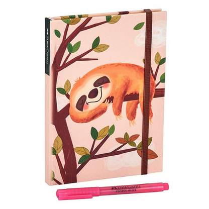 Libreta 160 hojas + Marcador Finepen Faber Castell Edición Osos - MarchanteMX