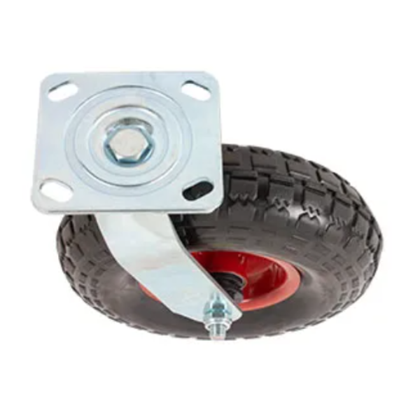 Rodaja De Hule Sólido Giratoria Con Placa 10" Dogotuls