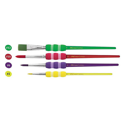 Pinceles Sintéticos Faber Castell Eva Agarre Grip 4 Pz - Faber Castell