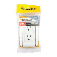 Placa Vicenza contacto doble Saneles 4455 - Sanelec - vista lateral