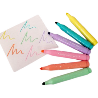 Plumones Plumin de Colores Pastel Pelikan Colorella 6 Piezas