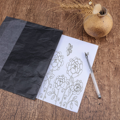 Hojas Papel Carbón 1010g Oficio Base Cera Negra Pelikan 100 Piezas