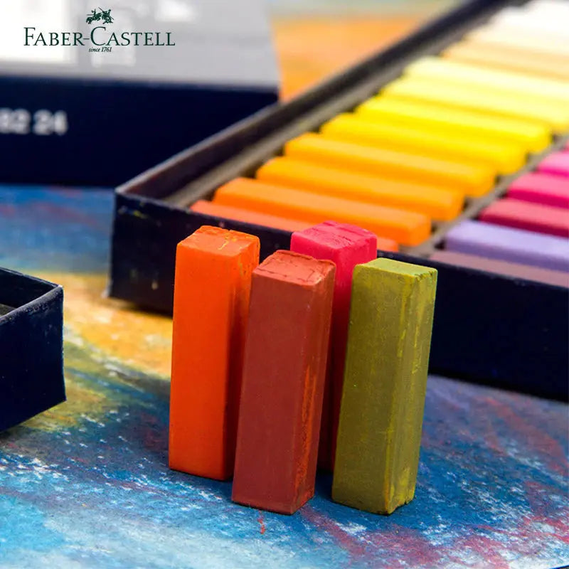 Tizas Pasteles Suaves Blandos Mini Faber Castell Estuche 24 Pz - Faber Castell - uso