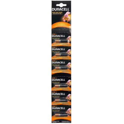 Tira de 6 pilas Duracell AAA Alcalinas