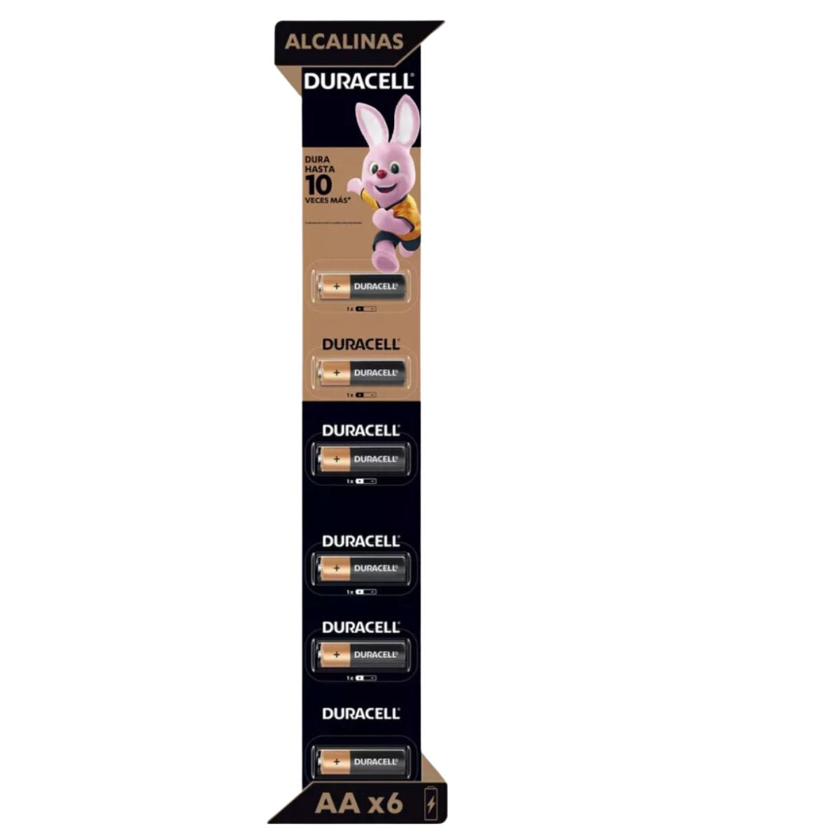 Pilas AA Tira 6 piezas Desprendibles Duracell