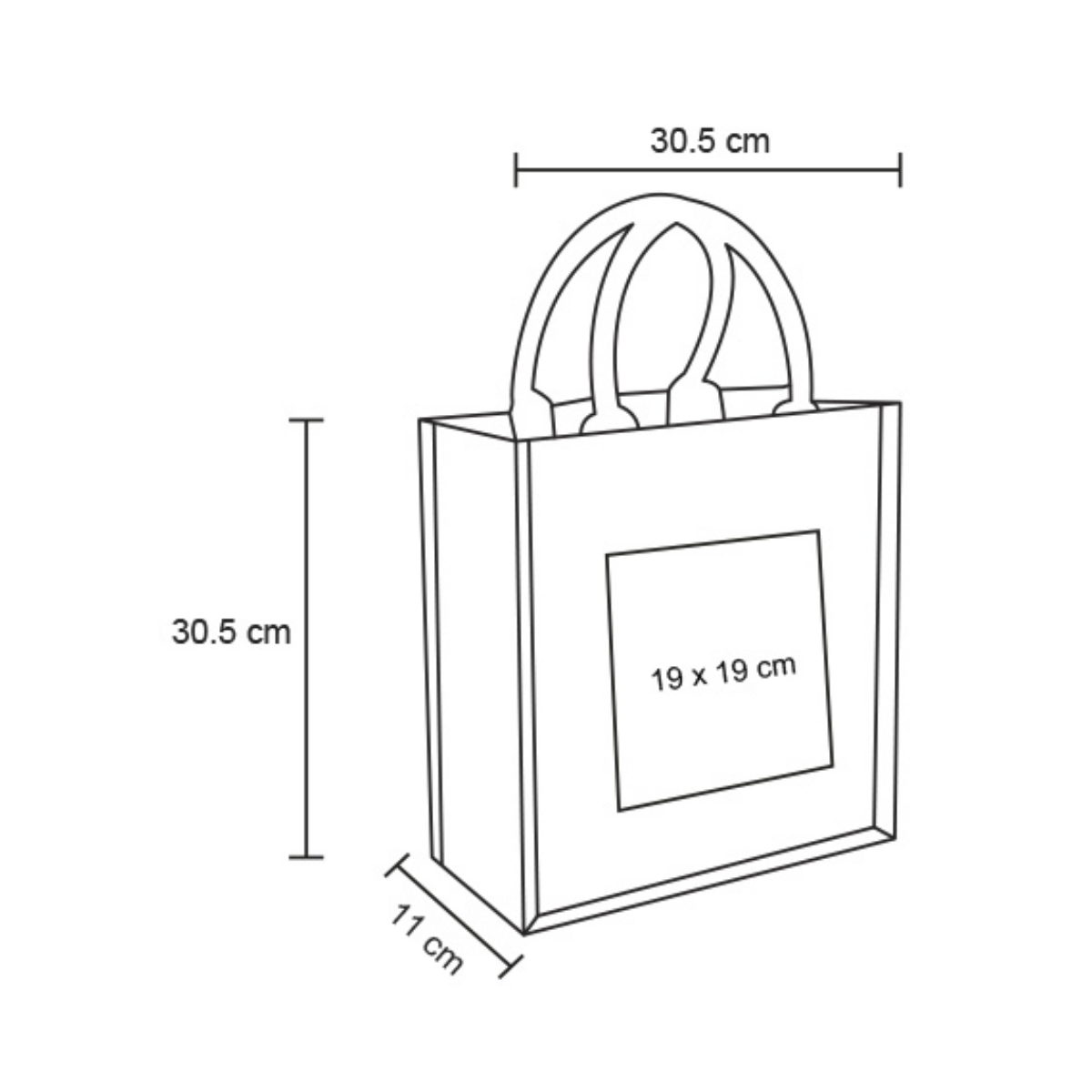 Bolsa Yute For Promotional Beige 30.5cmx30.5cm