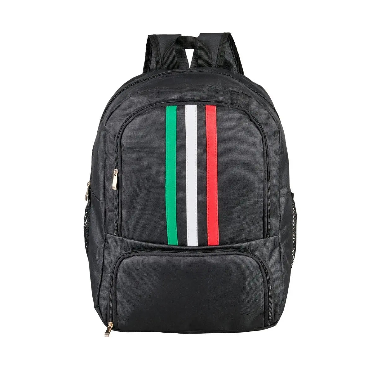Mochila Negra Rayas Tricolor For Promotional 2 CompartimentoS