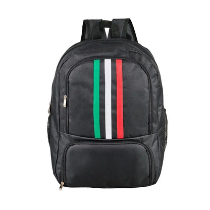 Mochila Negra Rayas Tricolor For Promotional 2 CompartimentoS