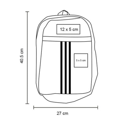 Mochila Negra Ajustable For Promotional Rayas Tricolor