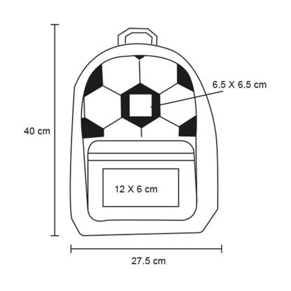 Mochila Negra Impresion Balon For Promotional Ajustable