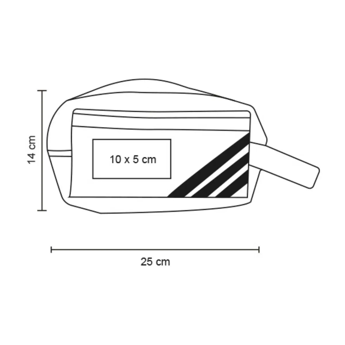 Neceser Negro c/ Rayas Tricolor For Promotional Viaje