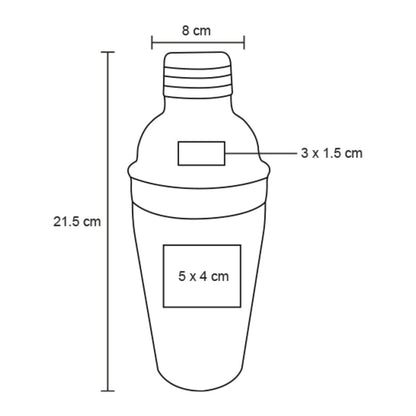 Coctelera Shaker For Promotional 540ml Bar Bebidas Acero