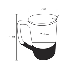 Taza Ceramica For Promotional 485ml Tapa Cuchara Color Negro