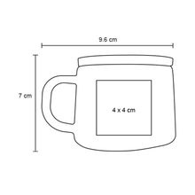 Taza Ceramica For Promotional 400ml Color Azul Cuchara Tapa