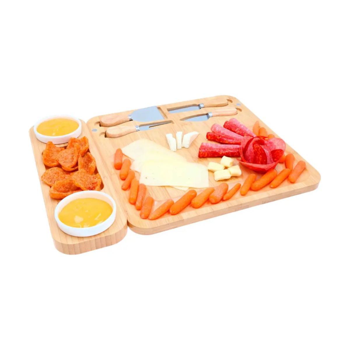 Set Tabla Quesos Bambú Cuchillos Platos Brie For Promotional