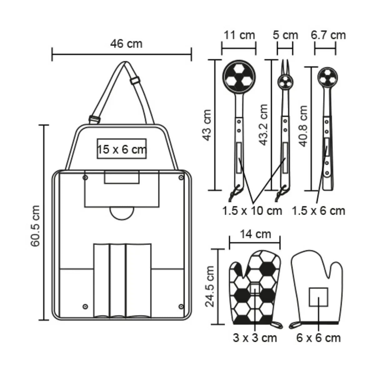 Set BBQ For Promotional Estuche Cancha Futbol
