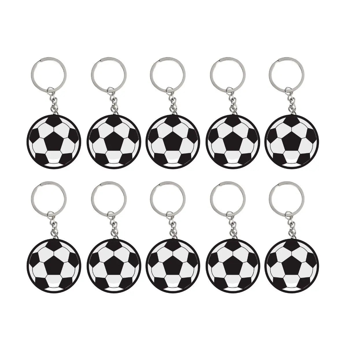 10pzs Llavero Circular For Promotional Diseño Balon Soccer Metal