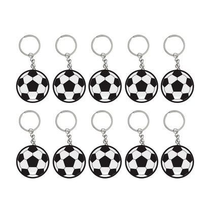 10pzs Llavero Circular For Promotional Diseño Balon Soccer Metal