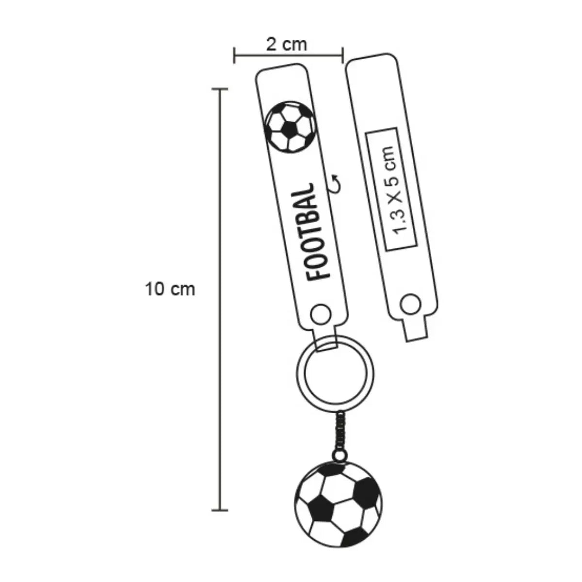 10pzs Llavero c/ Balon Futbol For Promotional Llaves