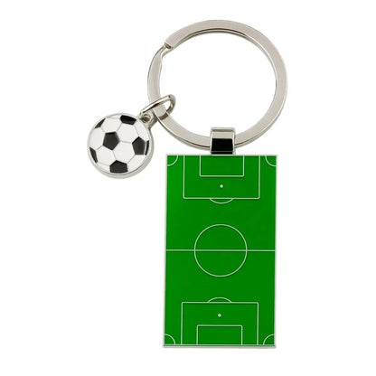 10pzs Llavero Metalico For Promotional Forma Cancha Futbol