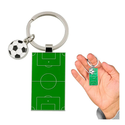 10pzs Llavero Metalico For Promotional Forma Cancha Futbol