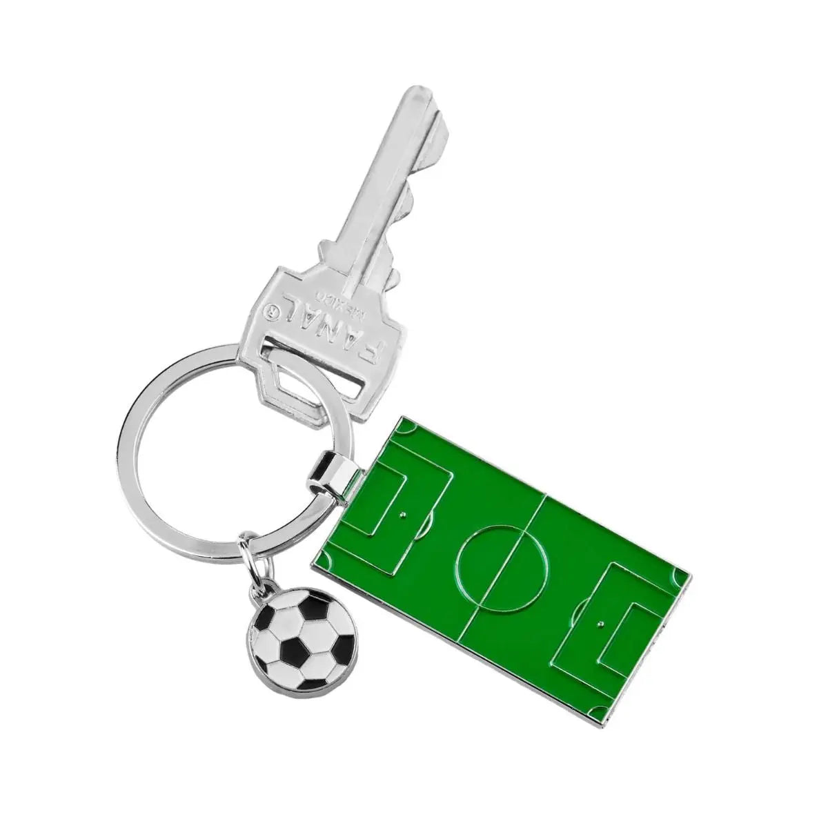 10pzs Llavero Metalico For Promotional Forma Cancha Futbol