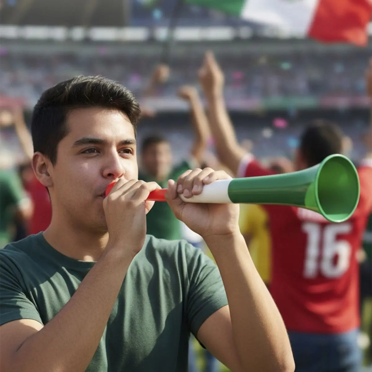 10pzs Vuvuzela Tricolor For Promotional Extensible