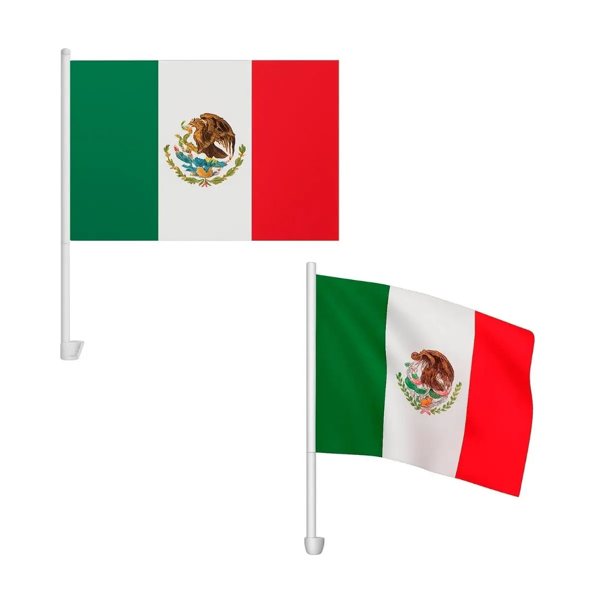 10pzs Bandera Mexico For Promotional p/ Auto Poliester