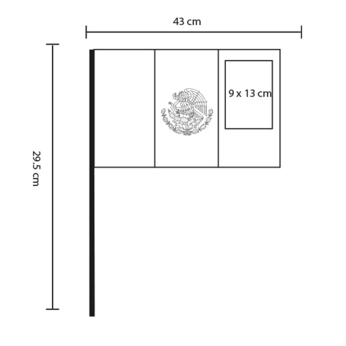10pzs Bandera Mexico For Promotional p/ Auto Poliester