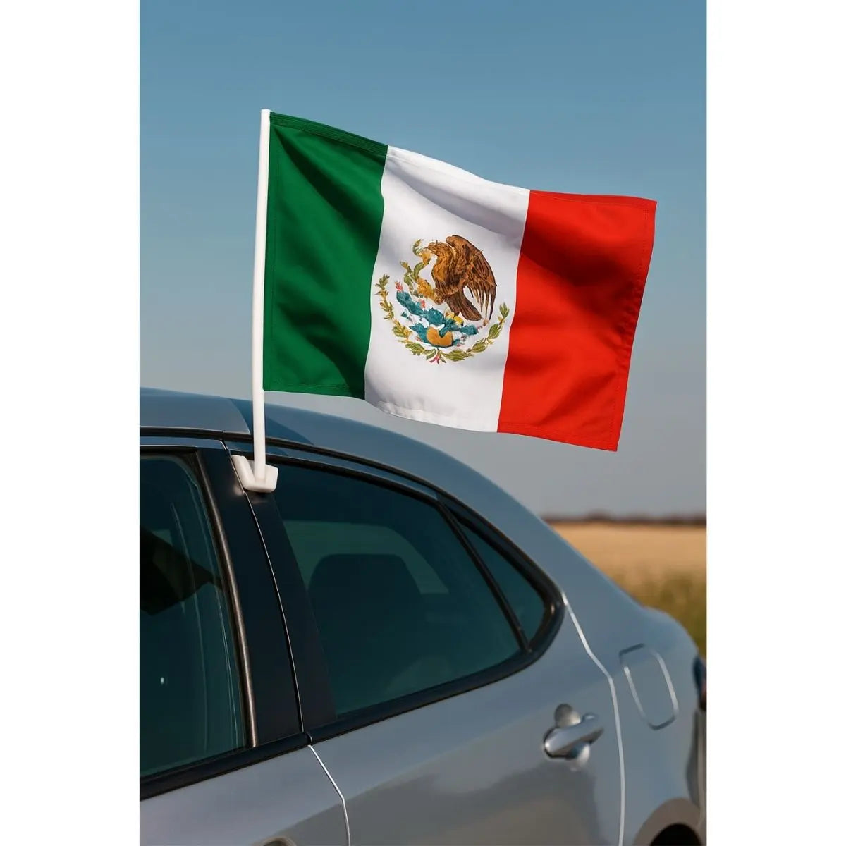10pzs Bandera Mexico For Promotional p/ Auto Poliester