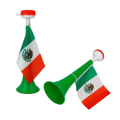 10pzs Vuvuzela Tricolor For Promotional c/ Bandera Mexico