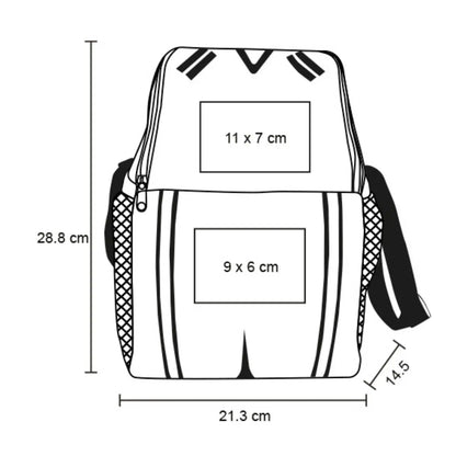 Lonchera Tricolor For Promotional Ajustable - For Promotional - vista lateral