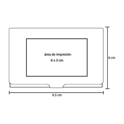 Tarjetero Metalico Card Gris For Promotional - For Promotional - vista lateral