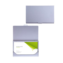 Tarjetero Metalico For Promotional Aluminio Gris Tarjeta