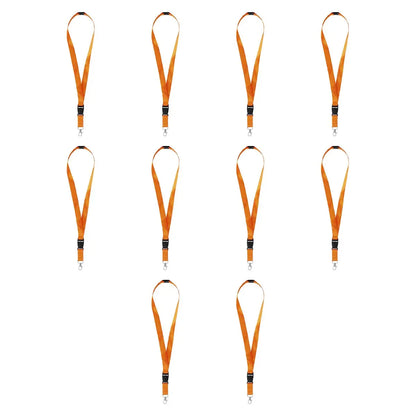 10pzs Portagafete Espiro Color Naranja For Promotional - For Promotional