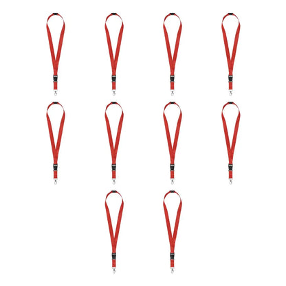 10pzs Portagafete Espiro Color Rojo For Promotional - For Promotional - vista lateral